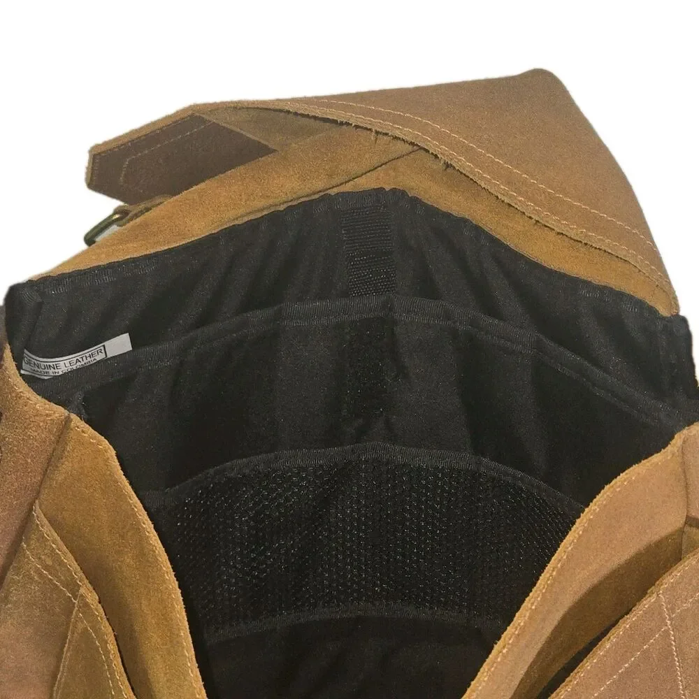 Brown Messenger Bag for Men Adjustable Shoulder Strap Geniune Leather